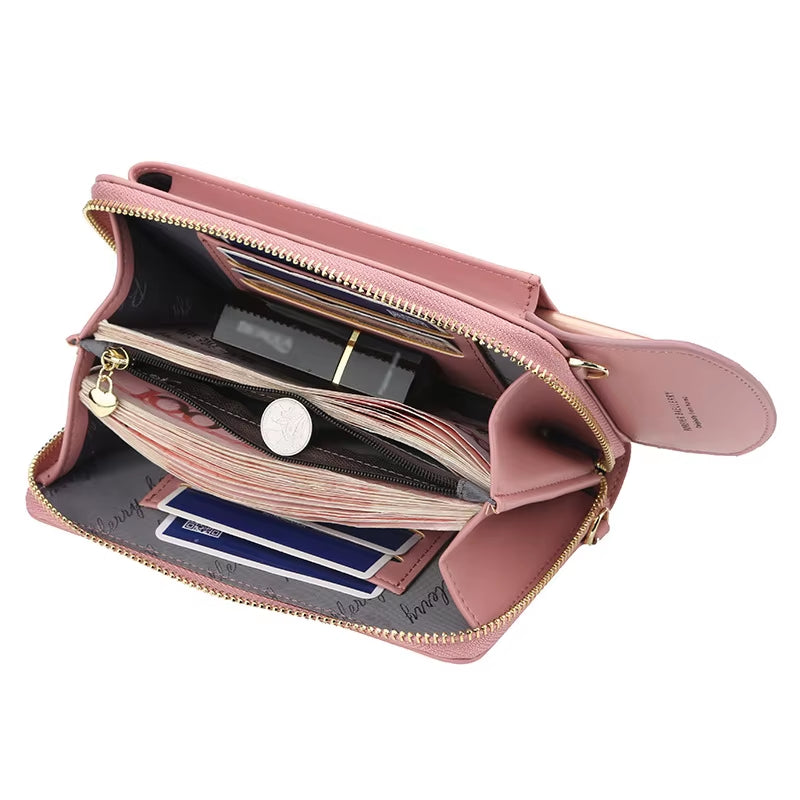 Women Handbags Famous Brand Pu Leather Crossbody Bags Phone Purse Card Holders Large Capacity Shoulder Bags Flap Dropshipping