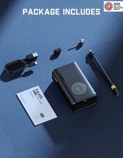 Load image into Gallery viewer, Portable Tire Inflator: Smart ON/OFF Hose Design