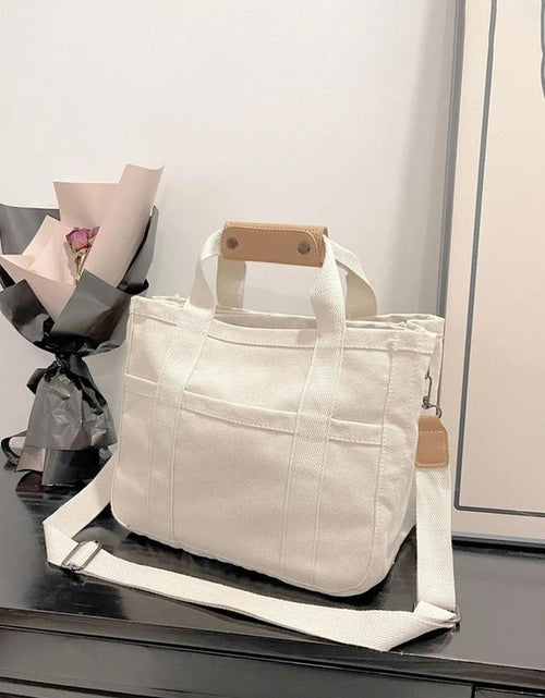 Load image into Gallery viewer, Large Capacity with Removable Bottom Canvas Tote Bag