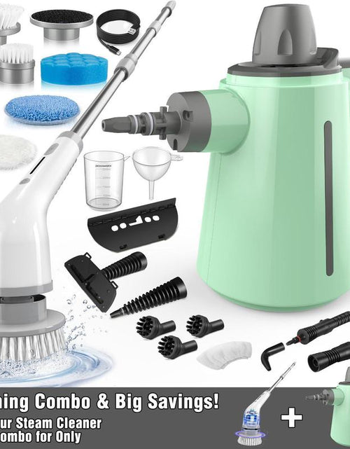 Load image into Gallery viewer, Pressurized Handheld Steam Cleaner & Rechargeable Spin Scrubber