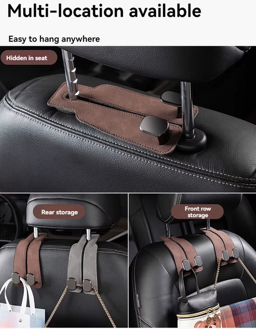 Load image into Gallery viewer, Luxury Suede Double Hook Organizer – Premium Rear Seat Backrest Hook for Changan CS Series & Eado