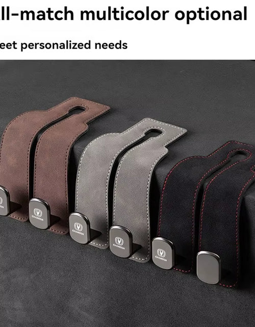 Load image into Gallery viewer, Luxury Suede Double Hook Organizer – Premium Rear Seat Backrest Hook for Changan CS Series & Eado