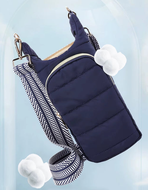 Load image into Gallery viewer, HydroCarry Puffer Tote – Adjustable Strap Water Bottle Carrier for Outdoor Travel & Daily Adventures
