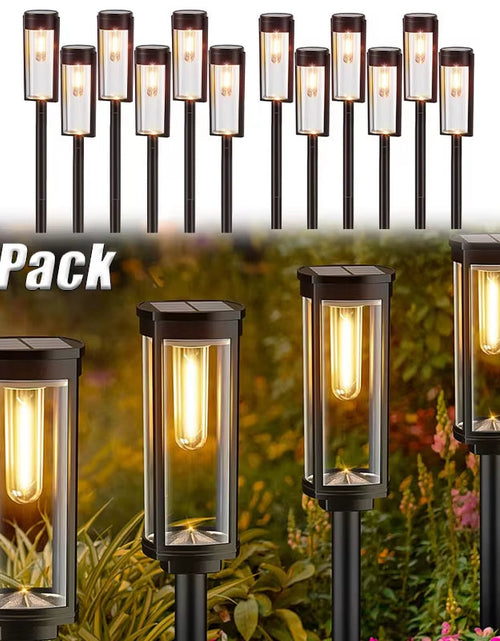 Load image into Gallery viewer, 1/2/4/6/12Pcs Led Solar Pathway Lights Waterproof Outdoor Solar Lamp for Garden/Landscape/Yard/Patio/Driveway/Walkway Lighting