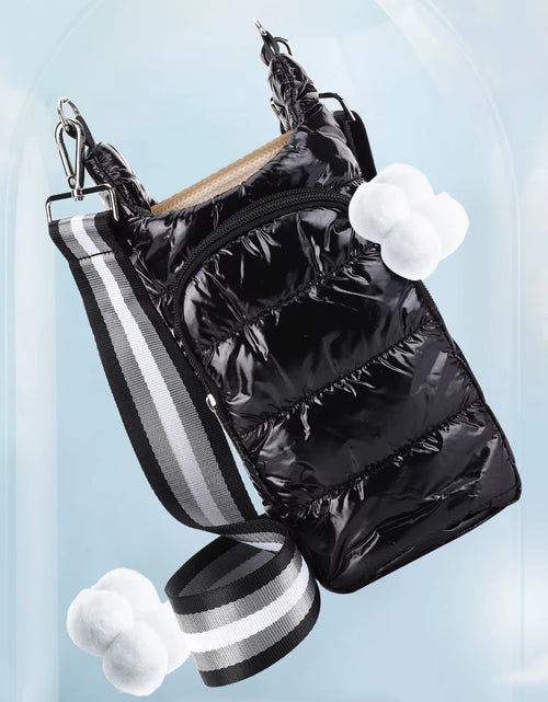 Load image into Gallery viewer, HydroCarry Puffer Tote – Adjustable Strap Water Bottle Carrier for Outdoor Travel & Daily Adventures