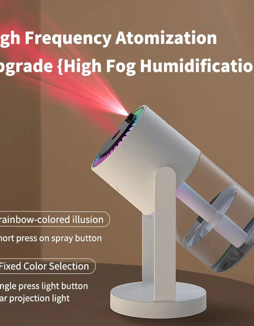 Load image into Gallery viewer, MistGlow 280ML Air Humidifier – Desktop Humidifier with Projector, Adjustable Light & Auto Off for Home & Office
