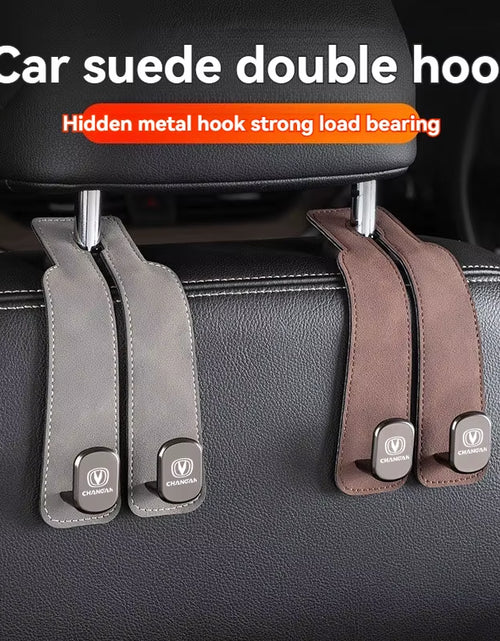 Load image into Gallery viewer, Luxury Suede Double Hook Organizer – Premium Rear Seat Backrest Hook for Changan CS Series & Eado