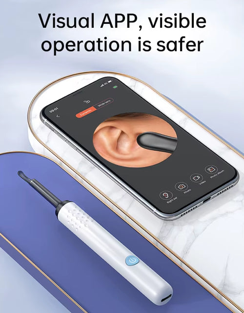 Load image into Gallery viewer, ClearView WiFi Ear Camera – HD Visual Ear Cleaner with LED Lights & Mini Earpick