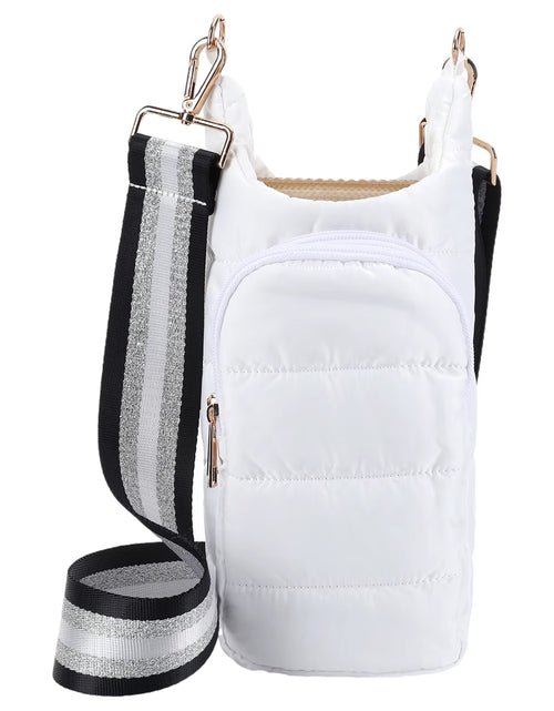 Load image into Gallery viewer, HydroCarry Puffer Tote – Adjustable Strap Water Bottle Carrier for Outdoor Travel & Daily Adventures