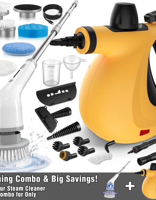 Load image into Gallery viewer, Pressurized Handheld Steam Cleaner & Rechargeable Spin Scrubber
