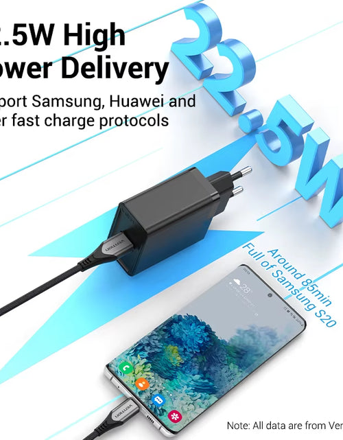 Load image into Gallery viewer, TurboCharge 22.5W USB Fast Charger – QC 3.0 Power for Huawei, Samsung, Xiaomi & More