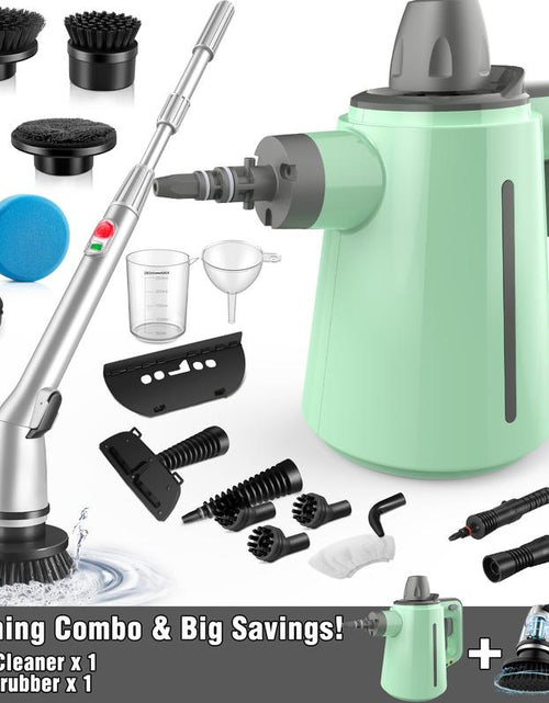 Load image into Gallery viewer, Pressurized Handheld Steam Cleaner & Rechargeable Spin Scrubber