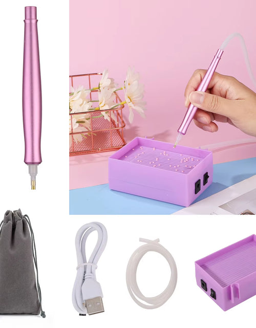 Load image into Gallery viewer, SparklePro Electric Diamond Painting Pen – Long-Lasting Vacuum Tool for Precision Crafting