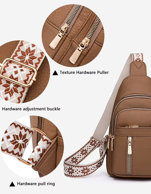 Load image into Gallery viewer, UrbanChic Crossbody – Waterproof PU Leather Chest & Shoulder Bag for Women on the Go