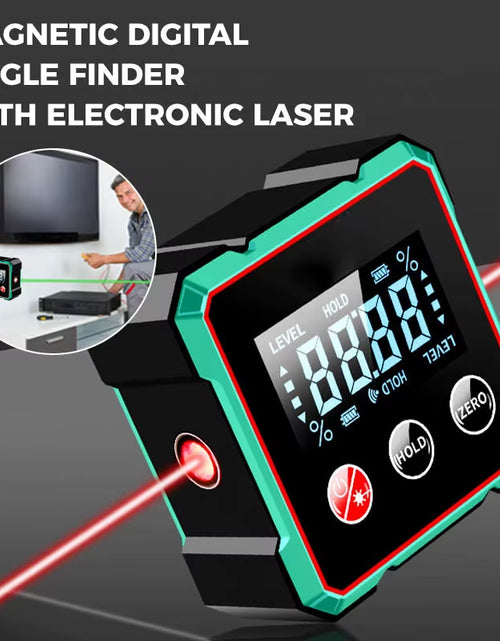 Load image into Gallery viewer, AngleMaster 360° Digital Protractor – Magnetic Laser Angle Finder with LCD Display & Inclinometer