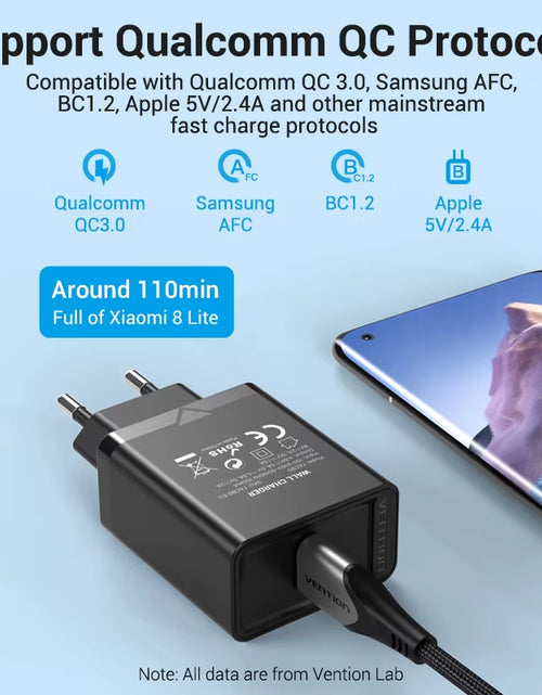Load image into Gallery viewer, TurboCharge 22.5W USB Fast Charger – QC 3.0 Power for Huawei, Samsung, Xiaomi & More