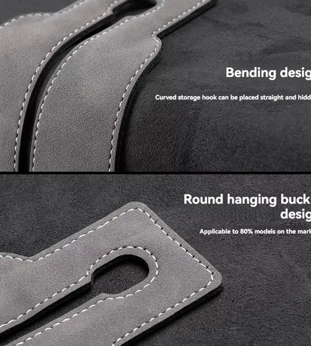 Luxury Suede Double Hook Organizer – Premium Rear Seat Backrest Hook for Changan CS Series & Eado